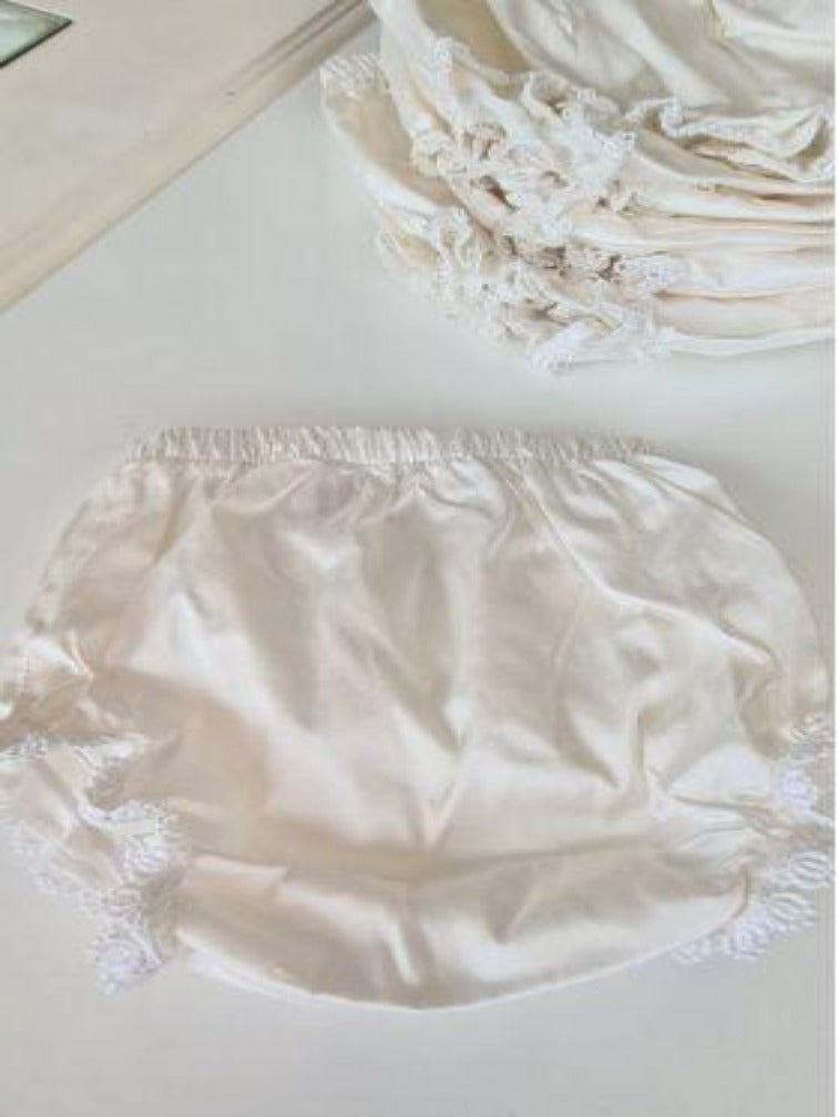 christening baptism silk bloomers