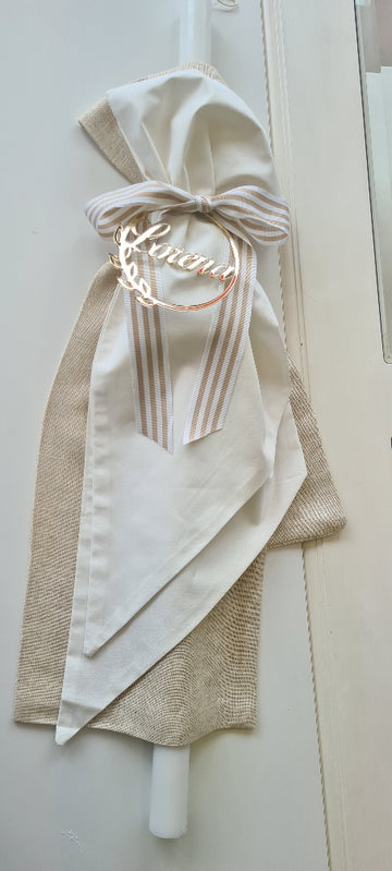 orthodox christening candle personalised with name
