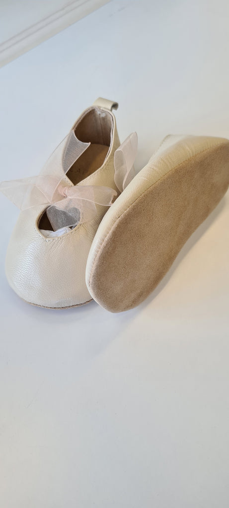 leather girls ballerina shoes