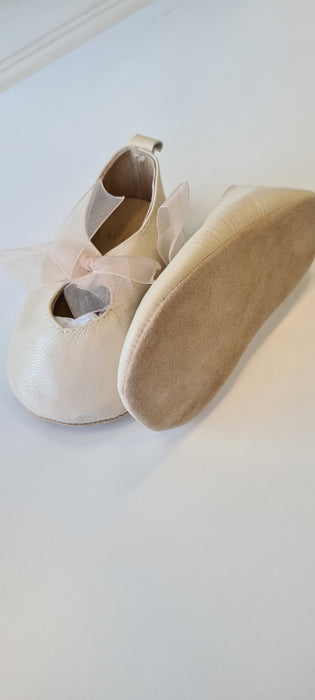 leather girls ballerina shoes