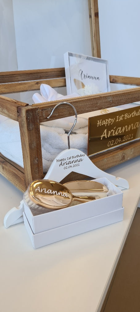 christening baptism towel candle package