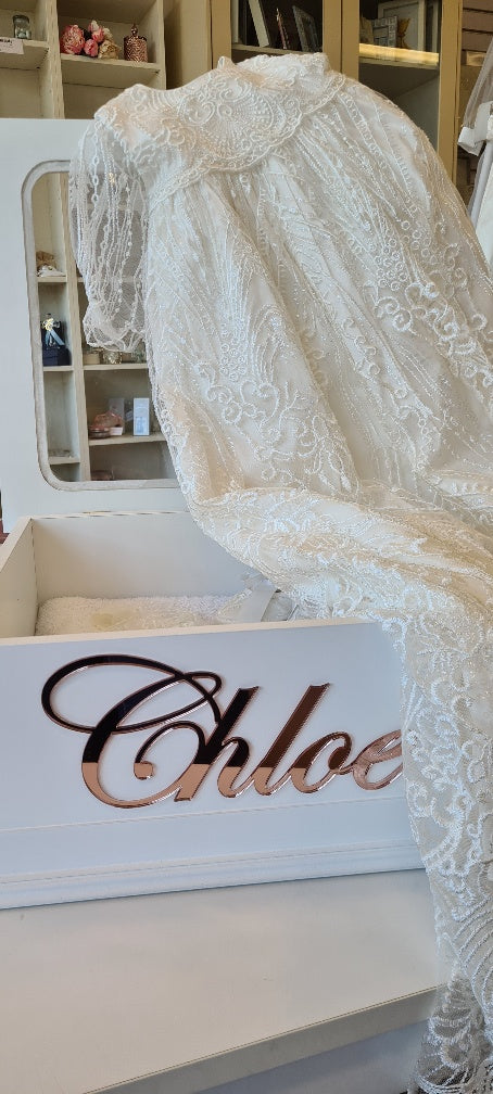 christening baptism timber keepsake personalised box