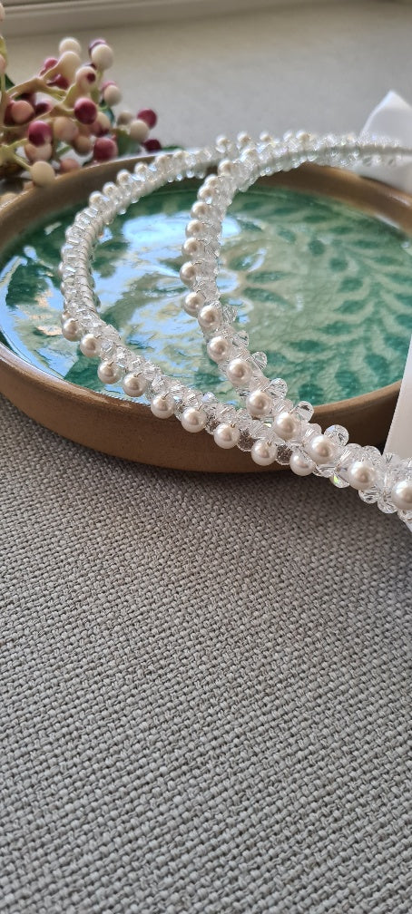 orthodox wedding crowns stefana pearl swarovski crystal