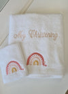 christening towel set