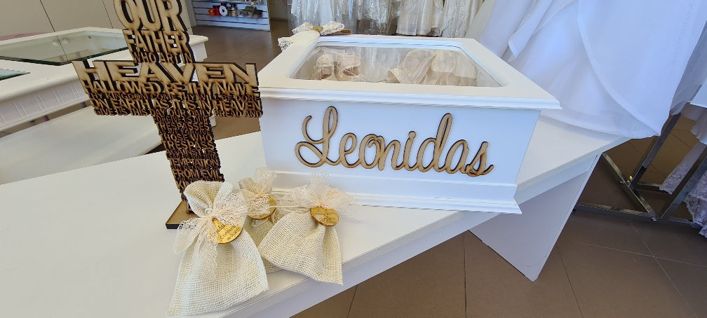 christening baptism timber keepsake personalised box