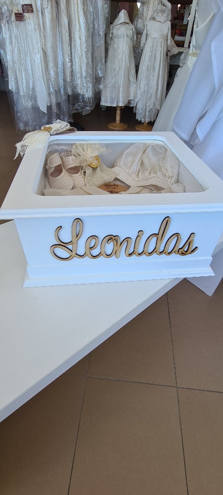 christening baptism timber keepsake personalised box