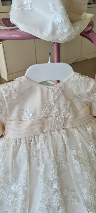 sz 00 christening silk lace dress