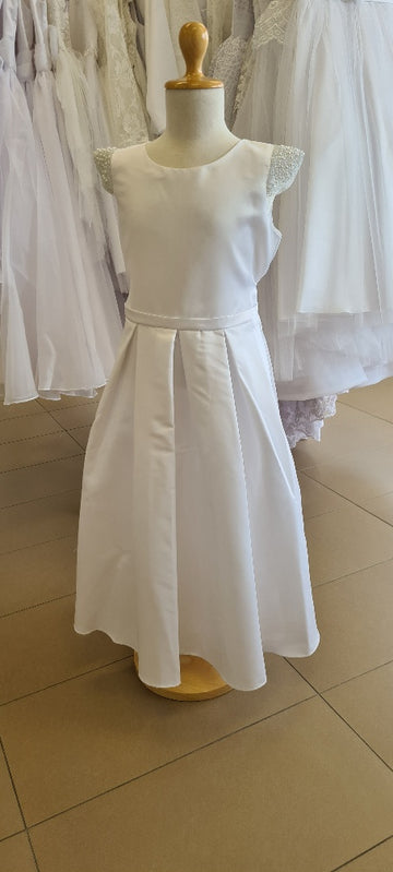 communion dress beaded sleeve