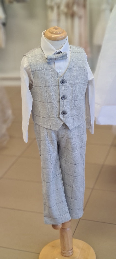 boys european suit pants vest set