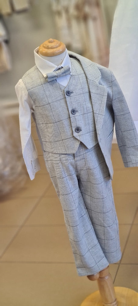 boys european suit pants vest set