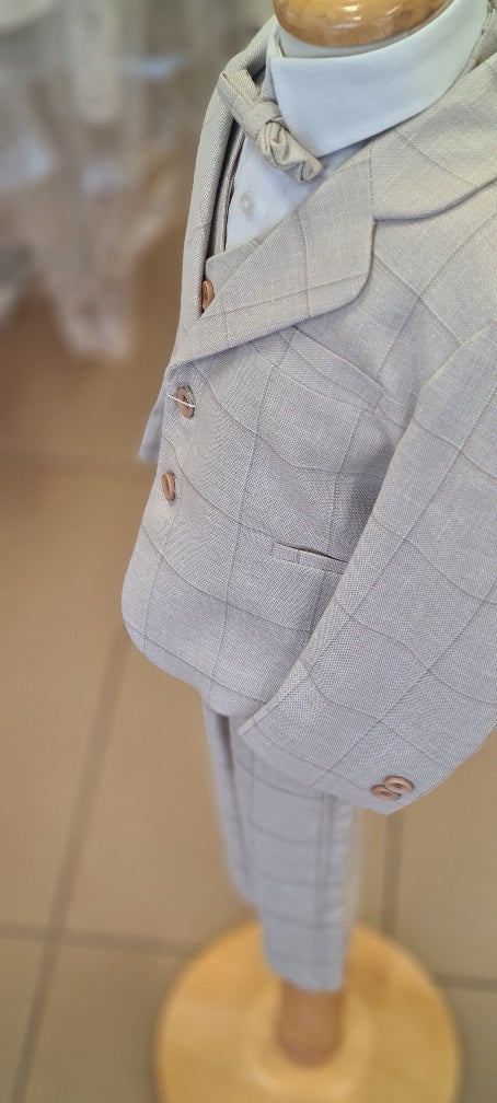 boys european suit pants vest set