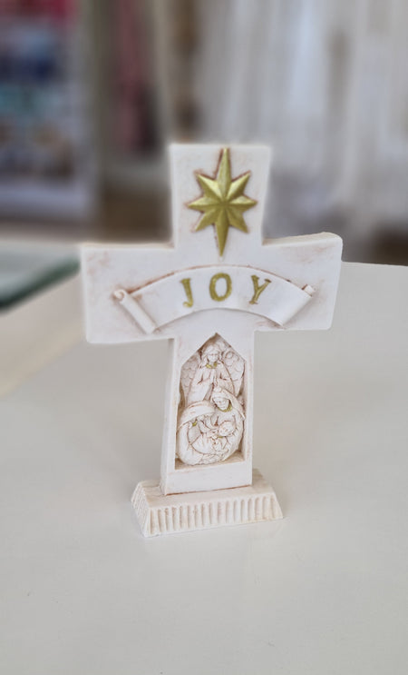 christmas nativity joy cross holy family
