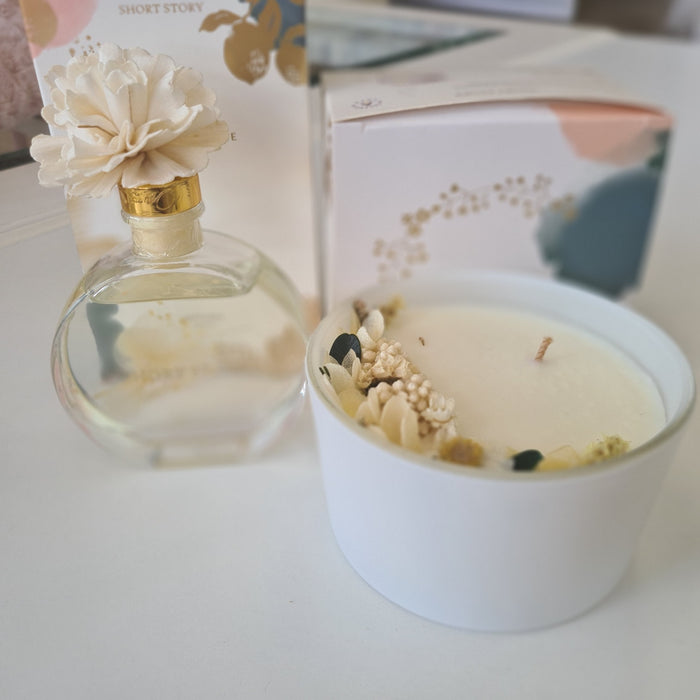 floral candle soy wax candle diffuser