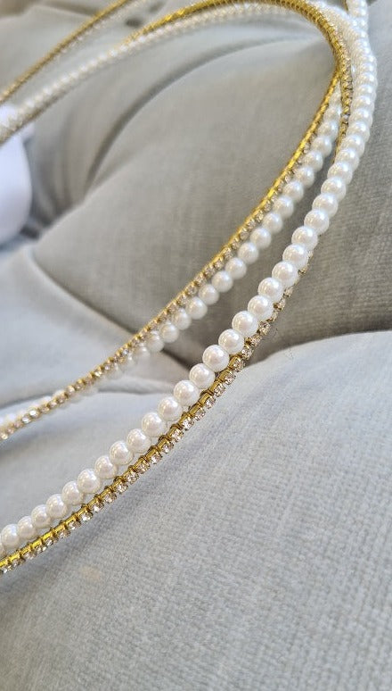 orthodox wedding crowns pearl stefana gold