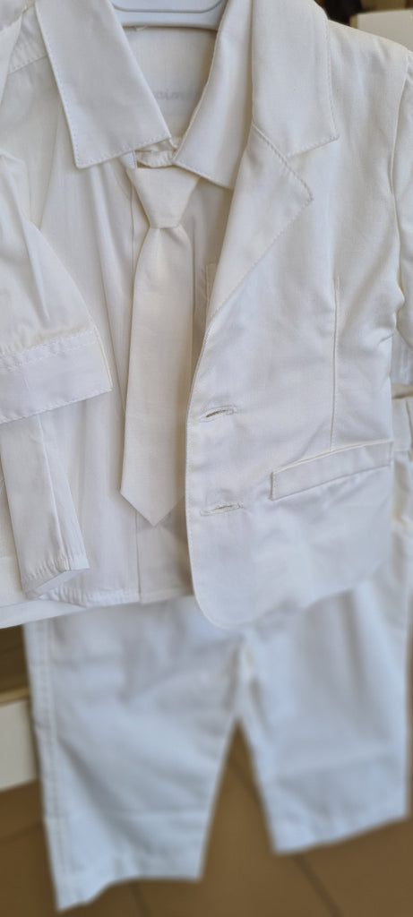 boys white christening suit