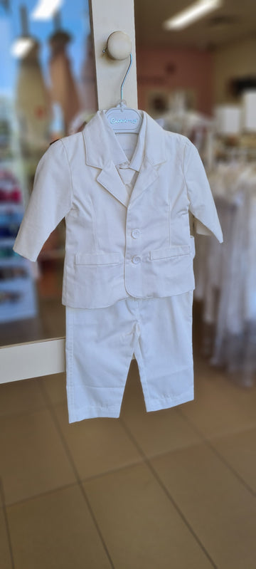 boys white christening suit 