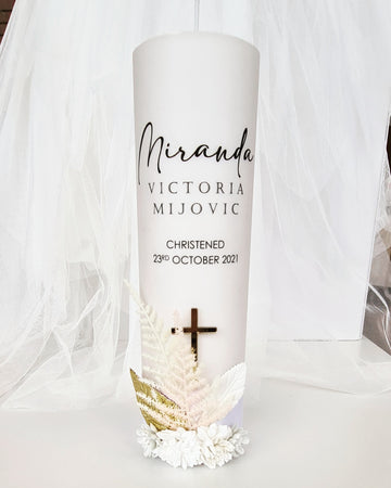 christening baptism candle