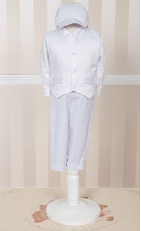 boys silk romper christening set