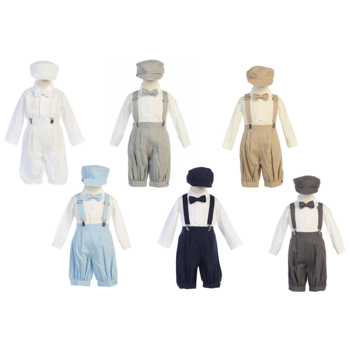 boys suspender bowtie suit set